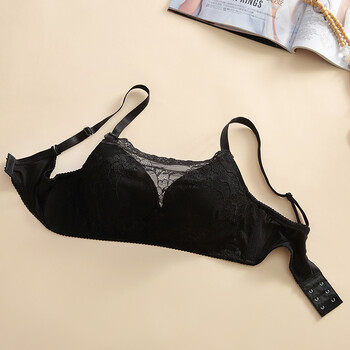杯新款桑蚕丝无钢圈抹胸式防走光文胸女蕾丝裹胸真丝内衣薄款 黑色 xl
