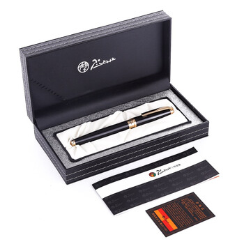 毕加索（pimio）签字笔 宝珠笔 高端商务办公礼品送礼毕业礼物男成人学生签名笔918纯黑金夹