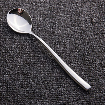 不锈钢勺子 长柄 金属勺子 咖啡勺 调羹 饭勺 汤勺 糖勺 大汤更 20cm