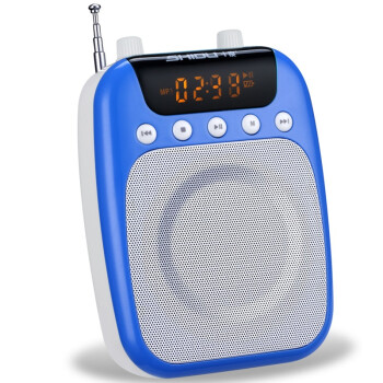 十度（ShiDu）S318 便携数码扩音器 小蜜蜂 无线扩音器 智能语音提示 一键式录音  宝石蓝