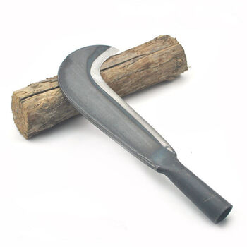 合金钢镰刀割草树劈柴刀短柄月芽形刀 不锈钢合金660克