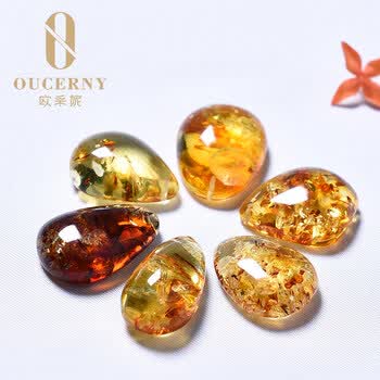欧采妮 Oucerny 花珀吊坠天然波罗的海琥珀花珀爆花挂绳水滴女士款附证书a1355 图片价格品牌报价 京东
