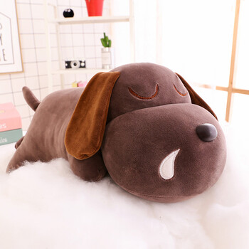 趴趴狗毛绒玩具抱枕极软公仔娃娃 深棕鼻涕狗 75厘米