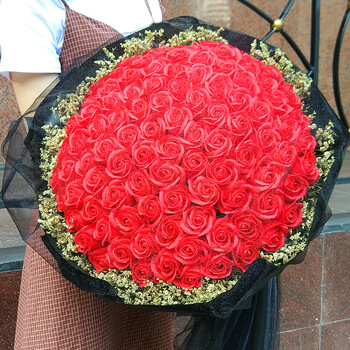 花美家生日鲜花99朵玫瑰花鲜花速递同城生日礼物蓝色妖姬全国花店配送上门