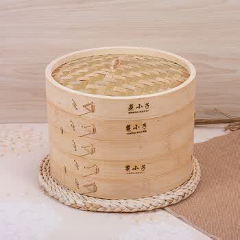 蒸笼蒸小子家用竹制蒸笼加深小笼包馒头竹笼屉手工蒸屉蒸架格商用c 24