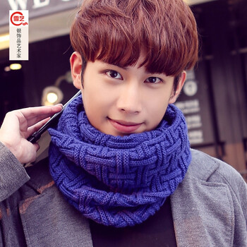 韩版男士针织毛线围巾时尚套头围脖 秋冬季保暖男女情侣脖套之寓意