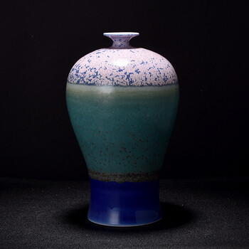 颜色釉 玫瓶 景德镇七八十年代建国瓷厂老厂货