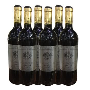 2014年 法国太阳王美乐干红葡萄酒 750ml 6瓶【57】06拍卖已结束