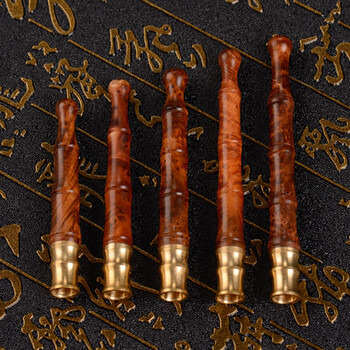 竹节竹子麻梨烟嘴老料疙瘩木质烟嘴烟斗配件烟嘴过滤器戒烟具 长度:5