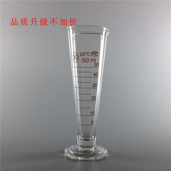加厚带刻度玻璃量杯10 25 50 100 250大口量筒量杯三角量杯 50ml