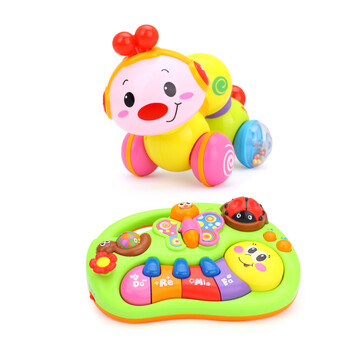 汇乐玩具huile汇乐小天地健儿球爬行小虫婴幼儿612个月宝宝学步灯光