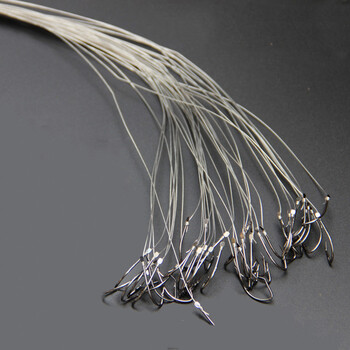 钓甲鱼子线单钩不锈钢钢丝线鱼线绑制甲鱼钩王八黄鳝水鱼黑鱼钩子 中