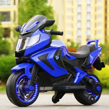 小嘎子 儿童电动车大号双驱1-8岁灯光音乐儿童电动摩托车男女宝宝电瓶