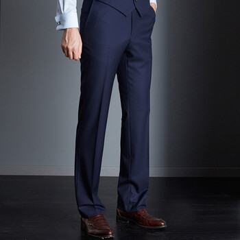 汉尼hany 2015新款男装商务休闲蓝色西裤男士正装西服裤子 维塔斯蓝
