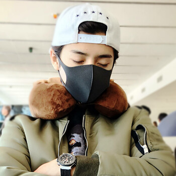 iwinter鹿晗明星同款口罩 日本防雾霾男女春夏透气黑灰pm2.