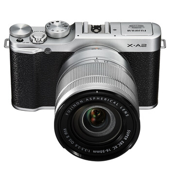 富士（FUJIFILM）X-A2 微单电套机（XC16-50II）经典银 APS-C 自拍翻转屏 WiFi XA2时尚复古