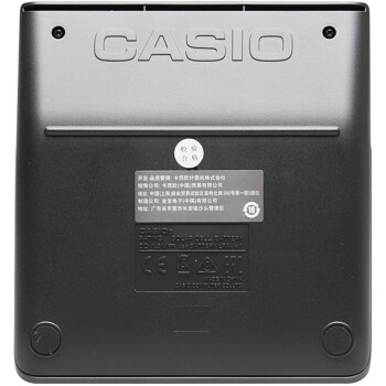 卡西欧（CASIO）MH-12-BK小型12位双电源桌面办公超宽计算器黑色专业计算系列