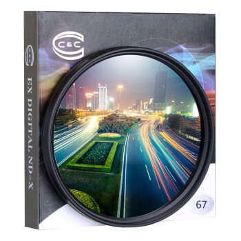 C&C C可调ND2-400减光镜 67mm中灰密度镜 风光摄影 镀膜玻璃材质 单反滤镜 延长曝光时间
