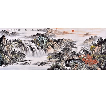 画家何正龙《翠谷流泉》06拍卖已结束李晓明《连年有余》06拍卖已