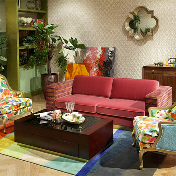 jessicas home 杰西卡沙发 色彩布艺沙发 时尚居家客厅三人位单人