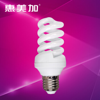 惠美加全螺旋16W节能灯荧光灯管E27螺旋灯口暖白光黄光天花灯筒灯壁灯纯三基色护眼节能灯