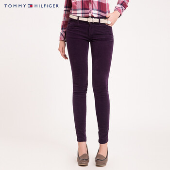 TOMMY HILFIGER 灯芯绒简约OL风长裤 | 1M87647785KW 508深紫色 28