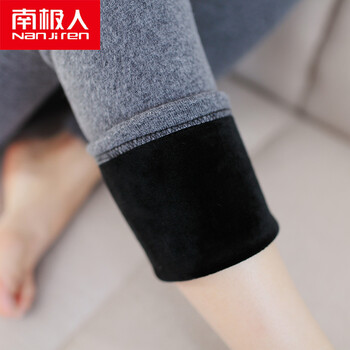 南极人秋冬季假两件打底裤裙裤加厚加绒女百褶外穿大码显瘦带裙子 黑色 M 适合1尺8到2尺2腰围