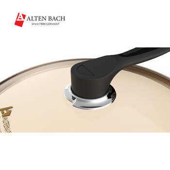 
                                        阿尔滕巴赫（ALTENBACH）德国品质进口不锈钢医用材质不粘锅电磁炉通用炒锅 炒菜锅 30CM送锅盖                
