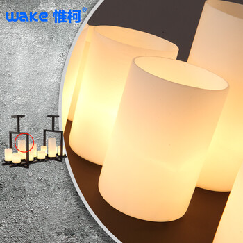 惟柯(wake)北欧美式乡村吊灯 中式创意LED烛台云石复古餐厅工业控吊灯WD988 95cm长方形送3WLED