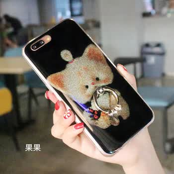 oppor11手机壳可爱卡通闪粉女个性全包硅胶防摔r11保护套 r11 果果