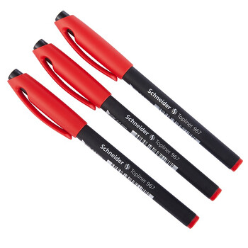 施耐德（Schneider）针管笔美术设计动漫勾线描边绘画德国进口速写笔967红色3支装