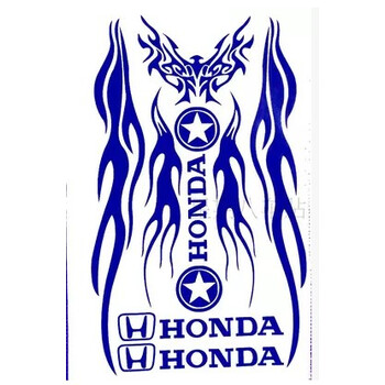 五羊本田125摩托车改装个性贴花幻影战神车贴纸拉花贴画火焰套贴 白