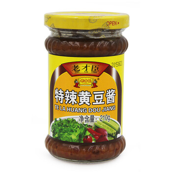 老才臣特辣黄豆酱210g瓶