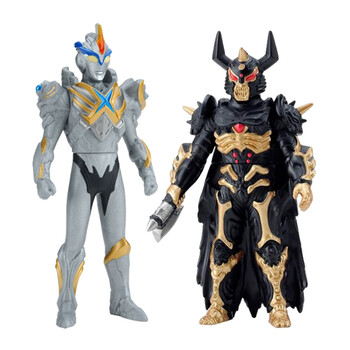 ucgo 万代 奥特曼超决战 软胶儿童玩具 14cm 艾克斯vs亡灵莫尔德