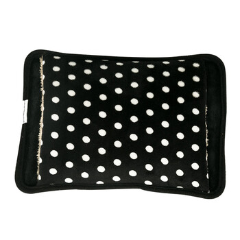 电暖宝暖手宝暖水袋大波点充电热水袋绒布双插手防爆 国标大波点黑