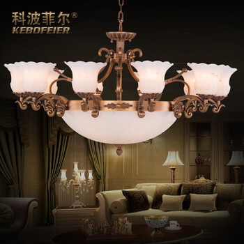科波菲尔 欧式全铜灯 铜灯 别墅酒店大堂客厅吊灯 MD9025-10+1 led3W暖白光
