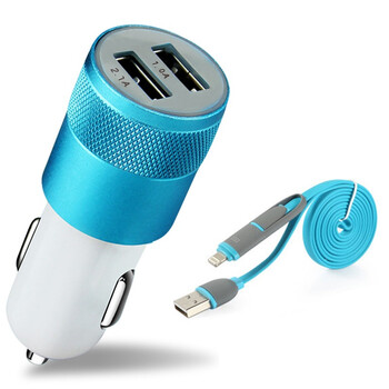 车载充电器双口usb车充一分二车充头汽车手机车载电源点烟器安全锤安卓苹果手机车充汽车用品新车新款蓝色安卓苹果线 蓝色双usb充电器 图片价格品牌报价 京东