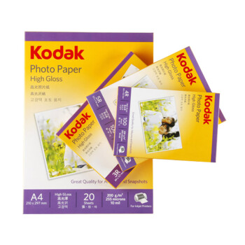 KODAK柯达 5R/7英寸 200g高光面照片纸/喷墨打印相片纸/相纸 100张装 5740-313