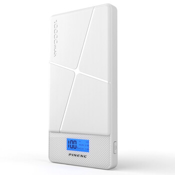 
                                        品能 10000毫安 移动电源/充电宝 聚合物 双USB输出 PN-983 经典白                