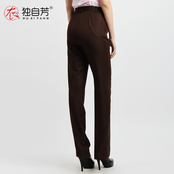 独自芳 宾馆酒店保洁员工作制服长裤工作裤松紧直筒裤子客房服务员PA保洁裤女大码 冬裤 XL