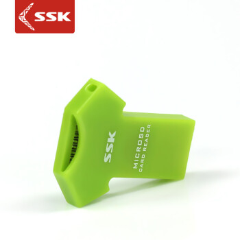 SSK飚王 SCRS052 T恤单口读卡器 TF手机卡读卡器 迷你小巧当挂坠  玫红色