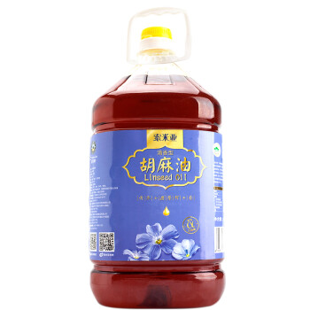 京东Plus会员：宁夏 索米亚 清香型胡麻油（传统小磨压榨）亚麻籽油5L