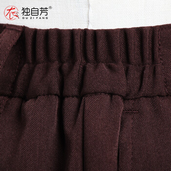 独自芳 宾馆酒店保洁员工作制服长裤工作裤松紧直筒裤子客房服务员PA保洁裤女大码 冬裤 XL