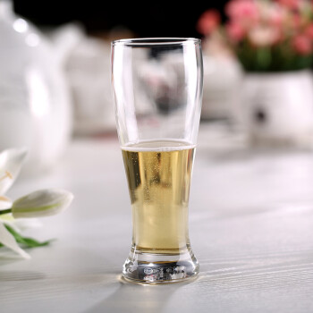 芸初啤酒杯子扎啤杯果汁杯冰杯透明水晶玻璃杯耐热 冷饮料杯创意家用 圆形果啤酒杯 285ml 1个