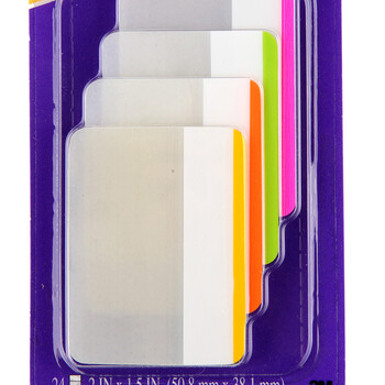 3M 便利贴 4色装 便条纸/报事贴/便签纸 耐用归档标签 686F-1BB 办公用品 学习用品文具