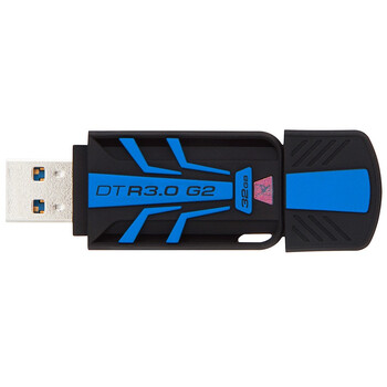 
                                        金士顿（Kingston）DTR30G2 32GB USB3.0 U盘 蓝色 防水抗震 读120MB/s高速体验                