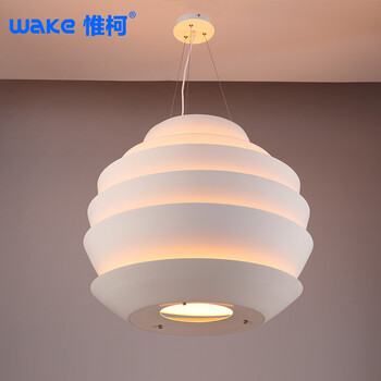 惟柯(wake)客厅LED吊灯 现代北欧简约卧室餐厅灯饰吧台咖啡厅书房灯WD977 吊灯