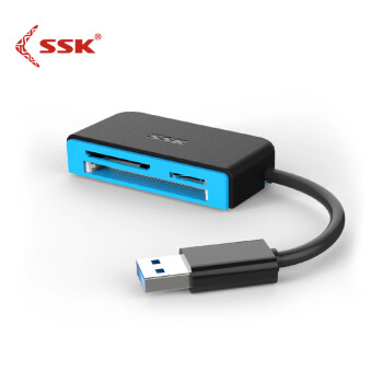 SSK飚王 SCRM330 高速USB3.0多合一读卡器 支持TF\SD\CF等手机相机卡