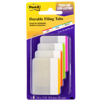 3M 便利贴 4色装 便条纸/报事贴/便签纸 耐用归档标签 686F-1BB 办公用品 学习用品文具