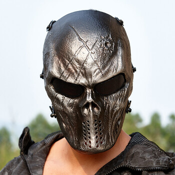 新品骷髅僵尸野战装备面具个性cs装备全脸骷髅战士面罩 骑士_现价新品